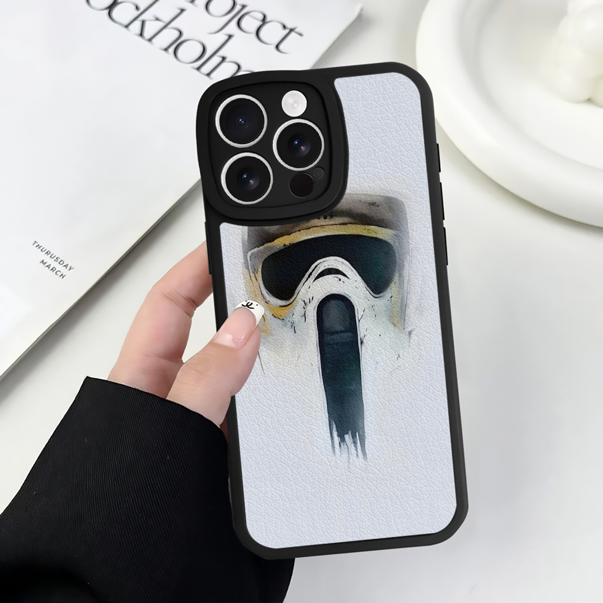 （画像用） スター・ウォーズ Star Wars 【iPhone 16シリーズ対応】シリコンスマホケース（レザー調） 材質：シリコン